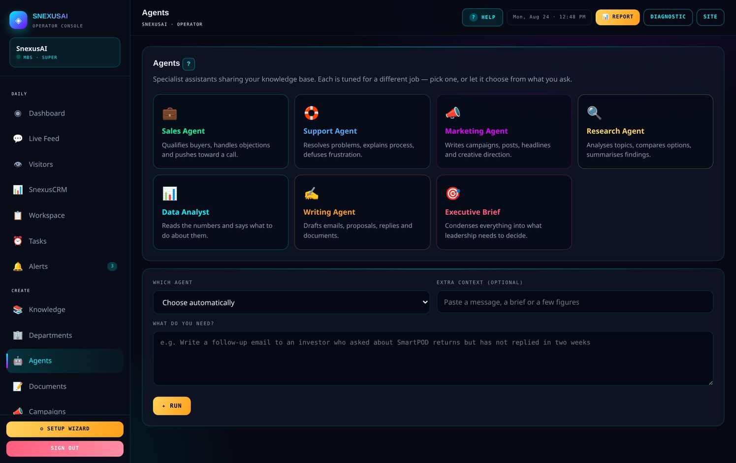 Agents โ routed automatically from how you ask